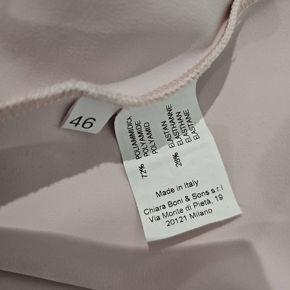 NWT La Petite Robe Chiara Boni Pink Long Sleeve Mermaid Gown Dress - Picture 7 of 7